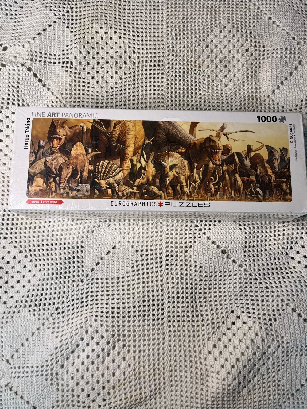 Fine Art Panoramic Dinosaur Puzzle - Brown